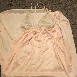See through nightgown with matching robe.